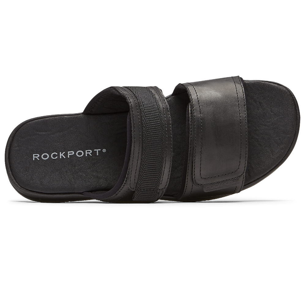 Rockport Singapore Mens Slides - Lucky Bay Dress Black - FY3409285